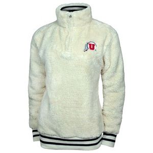 University of Utah Utes Sherpa Cream Pullover S